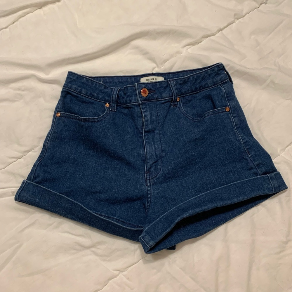Blue Denim Forever 21 Shorts